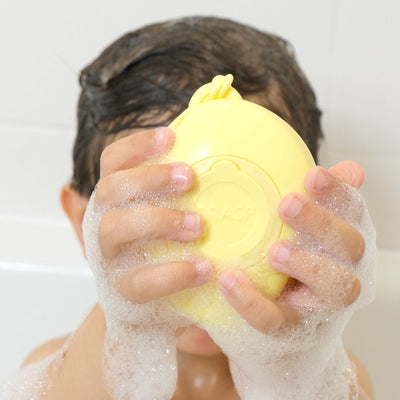 Grasp pebbl cleansing bathtime brush dispensing scrubbing baby sponge for children